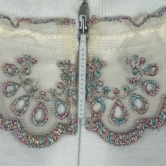 NWT CHRISTOPHER KANE Ruffle Trim Tee Shirt Size Small - Picture 6 of 11